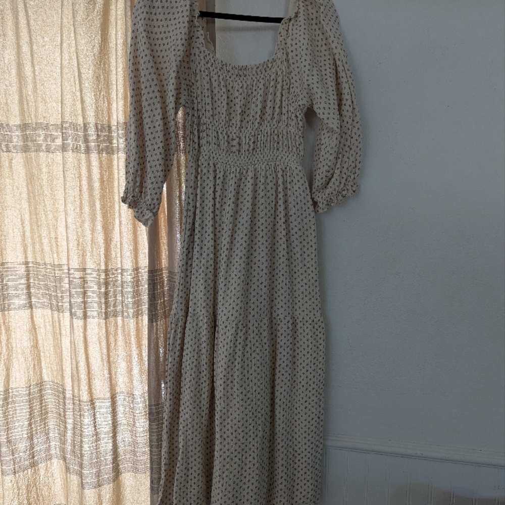 Neuflora Ivory Floral Midi Dress - Picture 2 of 6
